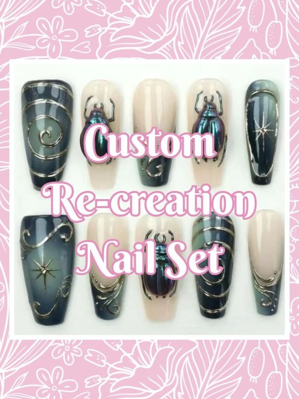 💅 Custom Re-Creation Press-On Nails (Made to Order)